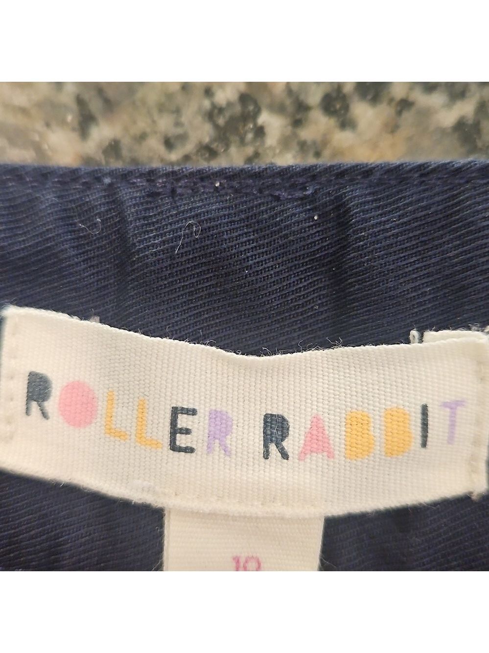 Roller Rabbit Loa Pants Navy Cotton Linen Straight Leg Women’s 10 NWT - Picture 2 of 12